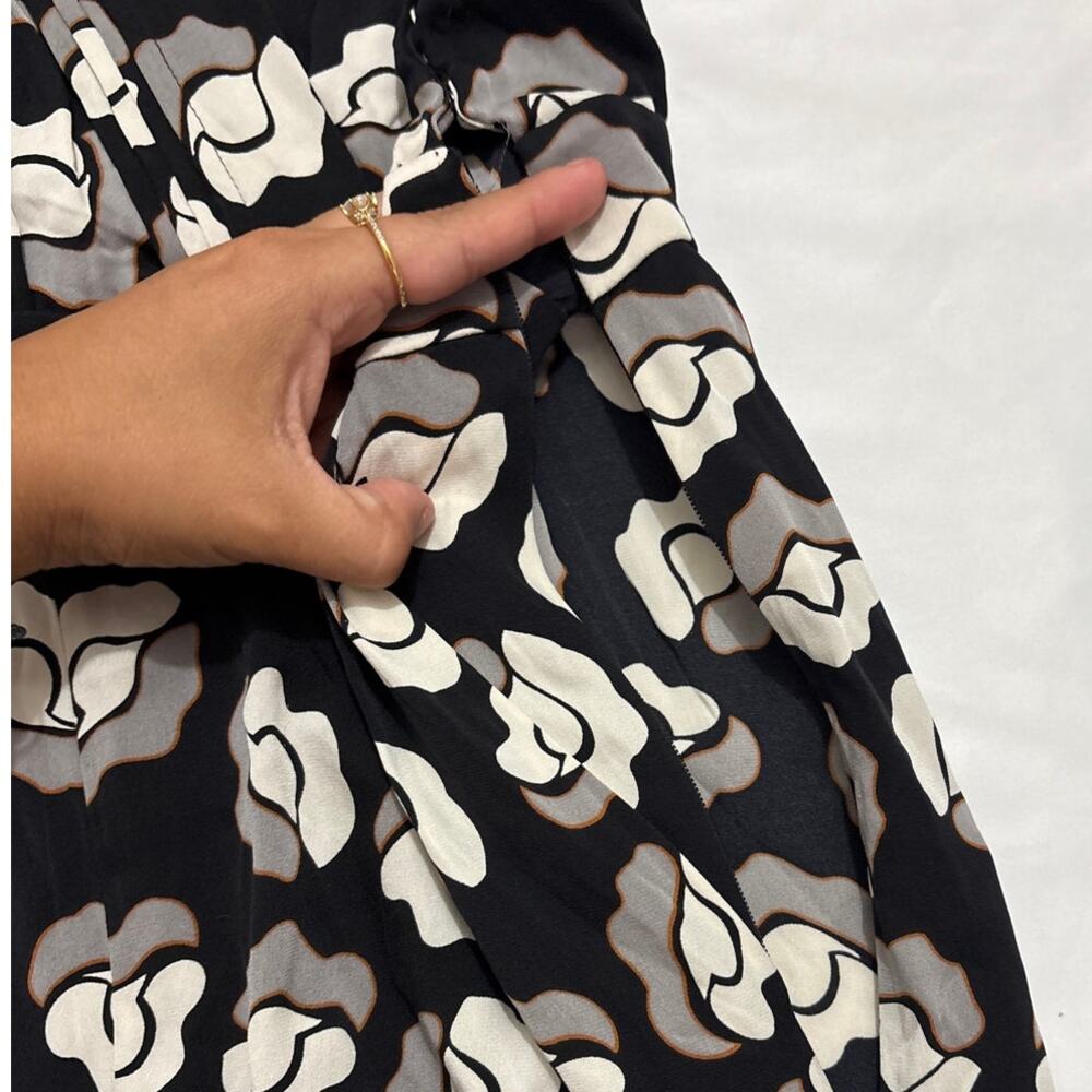 Diane Von Furstenberg Womens 4 Shancy Spaghetti Strap Jumpsuit Floral Silk - Picture 5 of 14